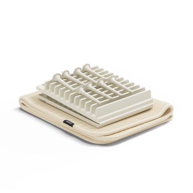 UDRY PEG DRYING RACK WITH MAT LINEN 47X17X9CM - Image 4
