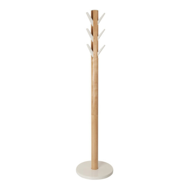 FLAPPER COAT RACK WHITE/NATURAL 7.64KG 40X40X168CM - Image 3