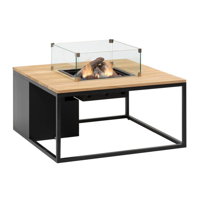 COSILOFT BLACK FRAME & TEAK TOP 100X100X50CM - Image 3