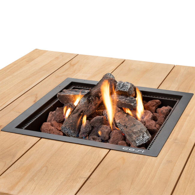 COSILOFT BLACK FRAME & TEAK TOP 100X100X50CM - Image 4