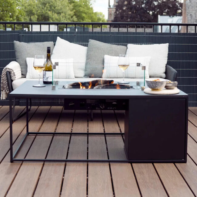 COSIDESIGN LINE BLACK FRAME & BLACK MARBLE LOOK TOP 120X80X47CM - Image 3
