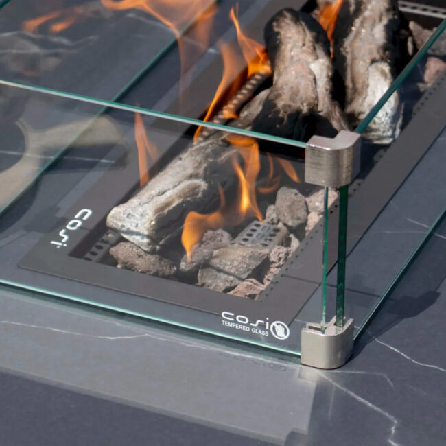 COSIDESIGN LINE BLACK FRAME & BLACK MARBLE LOOK TOP 120X80X47CM - Image 4