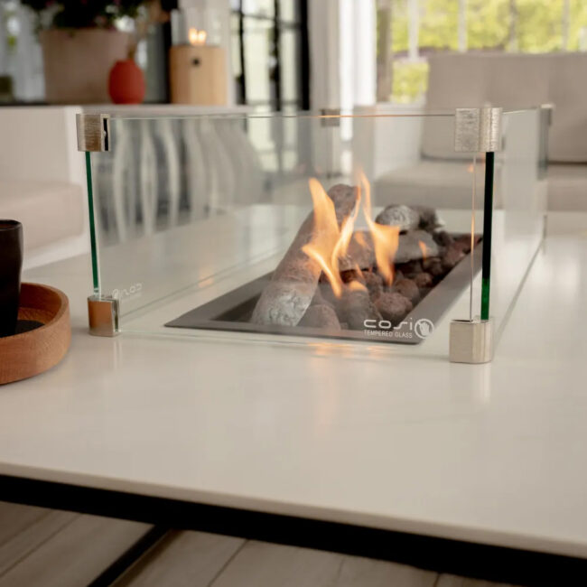 COSIDESIGN LINE BLACK FRAME & WHITE MARBLE LOOK TOP 120X80X47CM - Image 3