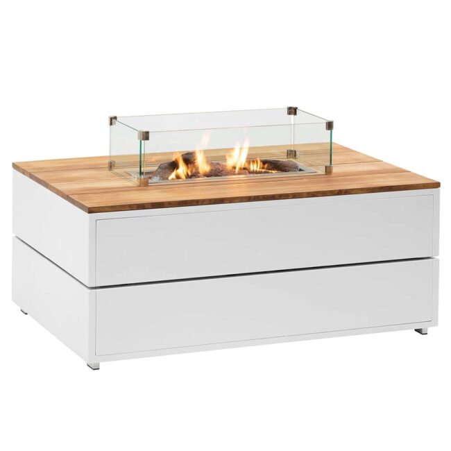 COSIPURE TEAK TOP & WHITE FRAME 120X80X50CM - Image 3
