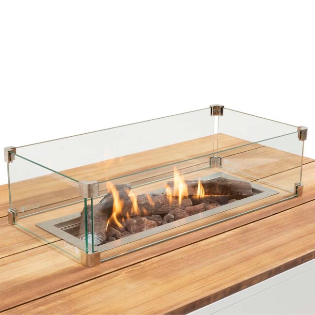 COSIPURE TEAK TOP & WHITE FRAME 120X80X50CM - Image 4