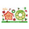 SET OF 2 COOKIE CUTTERS GARLAND & POINSETTIA 9.5X2.2CM