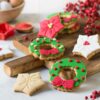 SET OF 2 COOKIE CUTTERS GARLAND & POINSETTIA 9.5X2.2CM - Image 2