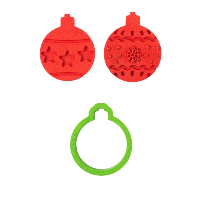 SET OF 3 CHRISTMAS BALL COOKIE CUTTER & MARKERS 7.5X9X2.2CM - Image 3