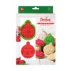 SET OF 3 CHRISTMAS BALL COOKIE CUTTER & MARKERS 7.5X9X2.2CM