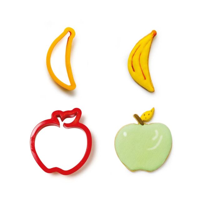 SET OF 2 COOKIE CUTTERS BANANA & APPLE 2.5X8.5X2.2CM & 7X7.5X2.2CM - Image 4