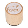 WOODIES STAMP "WITH LOVE" 3.5CM, DIAM. 3.5CM