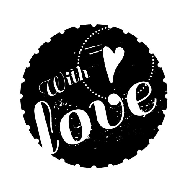 WOODIES STAMP "WITH LOVE" 3.5CM, DIAM. 3.5CM - Image 3