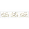 GOLD "JUST MARRIED" STICKER STAMPS 3M ROLL 80PCS 25X35MM