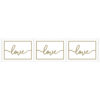 GOLD "LOVE" STICKER STAMPS 3M ROLL 80PCS 25X35MM
