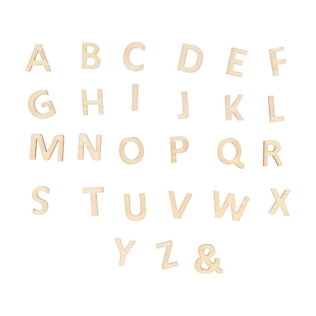 WOODEN ALPHABET BOX 162PCS 1.3CM - Image 3