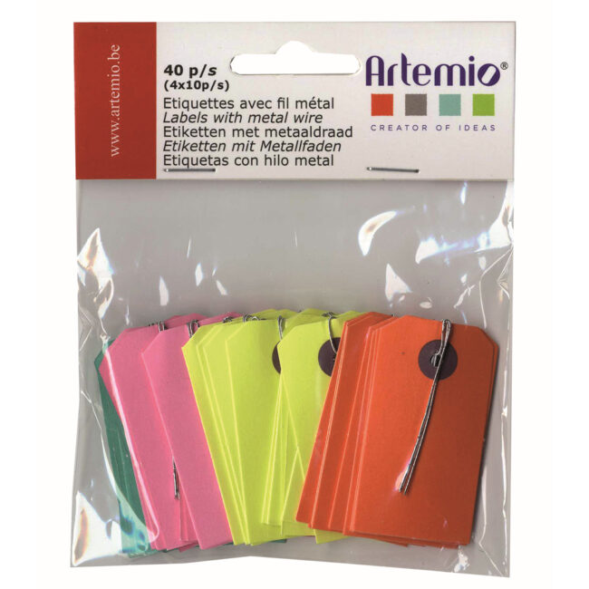 COLORED LABELS WITH METAL WIRE 40PCS 3X5.5CM - Image 4