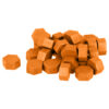 DARK ORANGE HEXAGON WAX BEADS 30G 8MM