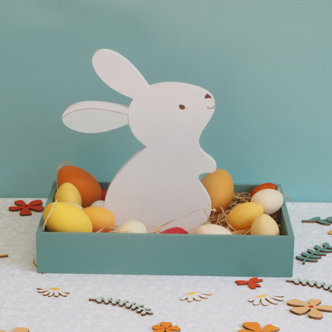 WOODEN RABBIT TRAY 25X17X4,5CM - Image 3