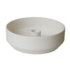 CANDLEHOLDER SEM WHITE 15.8X15.8X4CM