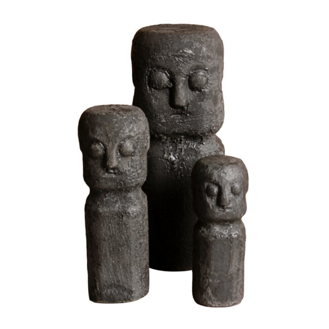 CERAMIC SUMBA STATUE BLACK 5X5X13CM - Image 3