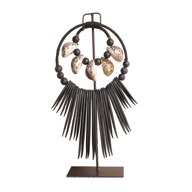 BLACK OCTO NECKLACE STAND 27X10X46CM
