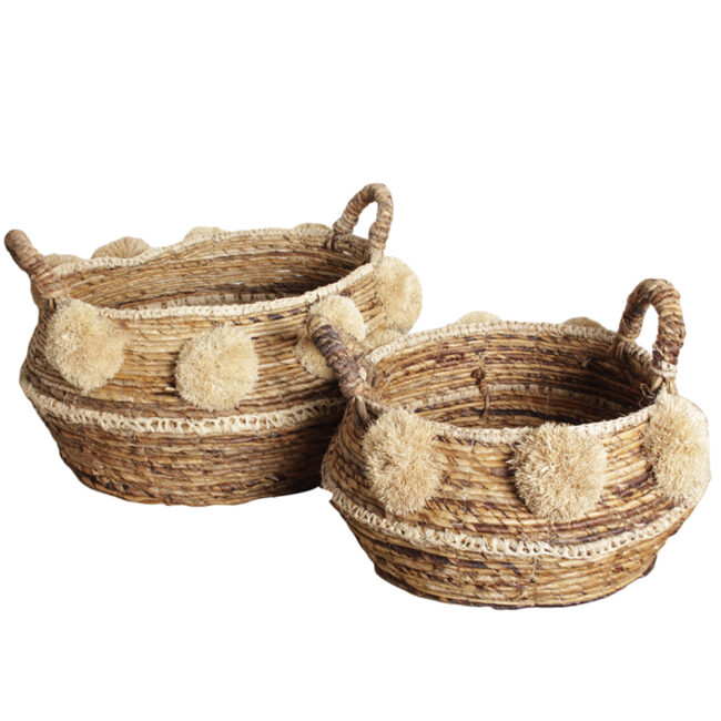 POMPOM BASKET 60X35X60CM - Image 4