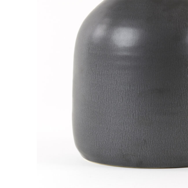 VASE MELANO CERAMIC BLACK 16X19.5CM - Image 3
