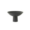DISH ON BASE LEVANI CERAMIC BLACK 28X18.5CM