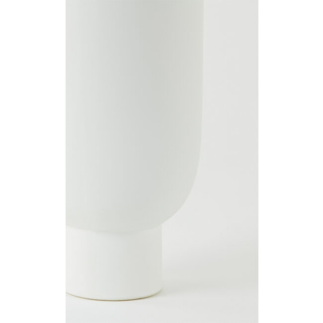 VASE NUKRI CERAMIC MATT WHITE - Image 3