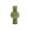 VASE HALLEY GLASS OLIVE GREEN 18X28.5CM