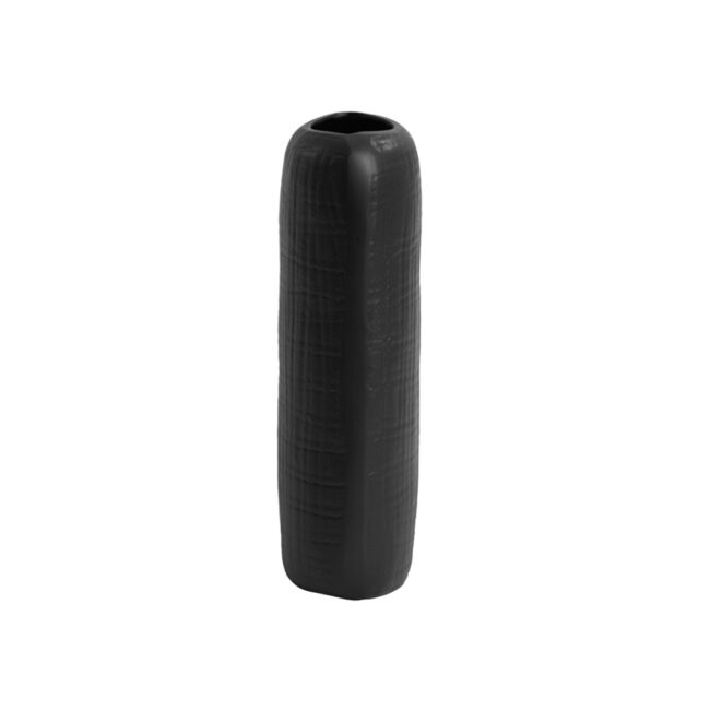 VASE MAYORA MATT BLACK 14X9X28CM - Image 3