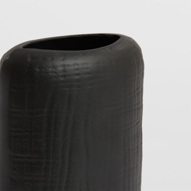 VASE MAYORA MATT BLACK 14X9X28CM - Image 4
