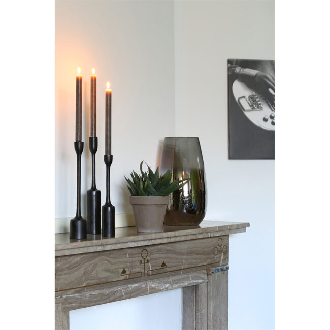 SET OF 3 CANDLEHOLDER MAX TRESCALES DARK BRONZE 6.5X35.5CM - Image 4