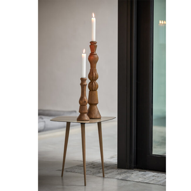 CANDLEHOLDER TAVOLA WOOD BROWN 10X33CM - Image 3