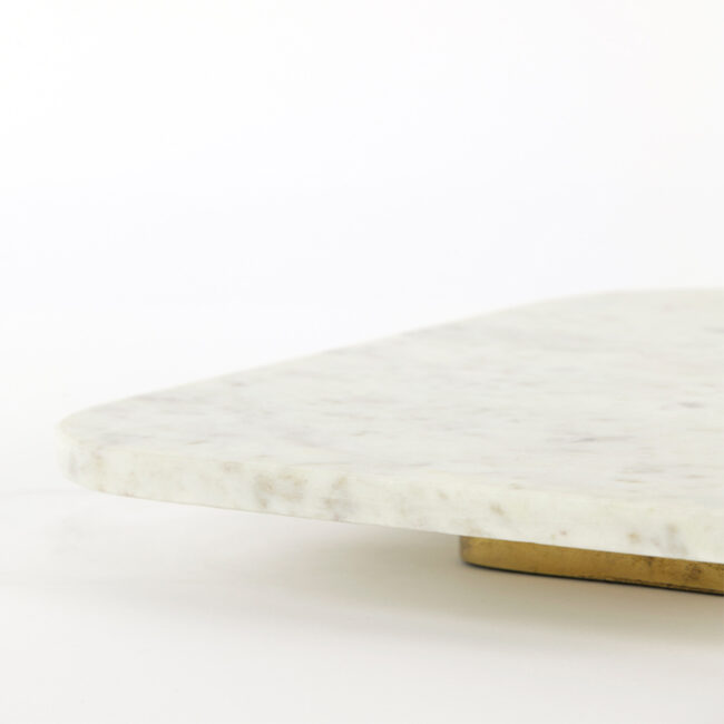 DISH ON BASE LABADE MARBLE WHITE 25X25X4.5CM - Image 4