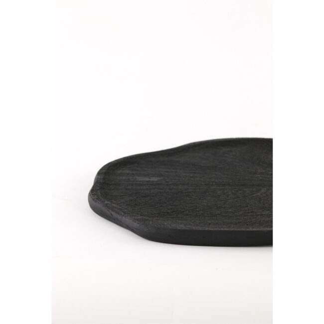 DISH ROBINIA ACACIA WOOD MATT BLACK 29.5X28X1.5CM - Image 3