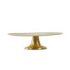 DISH ON BASE 35X13CM MOKUNA GOLD 35X13CM