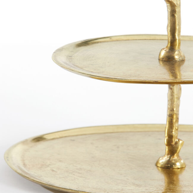 STAND 2 LAYER TRESA GOLD 30.5X27.5X31CM - Image 5