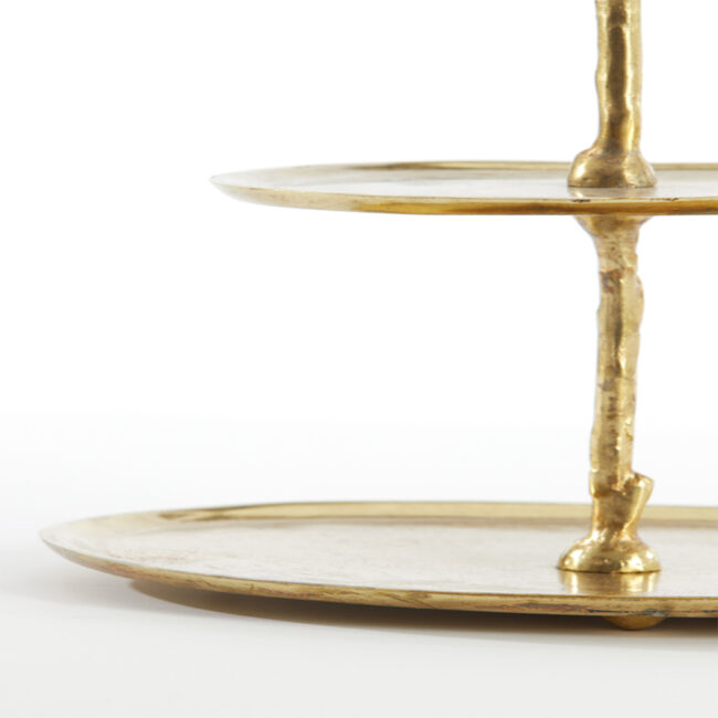 STAND 2 LAYER TRESA GOLD 30.5X27.5X31CM - Image 6