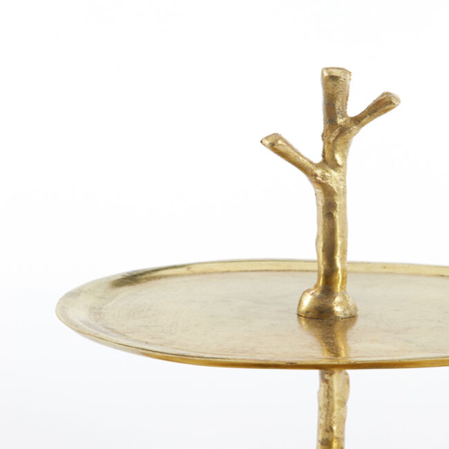 STAND 2 LAYER TRESA GOLD 30.5X27.5X31CM - Image 3