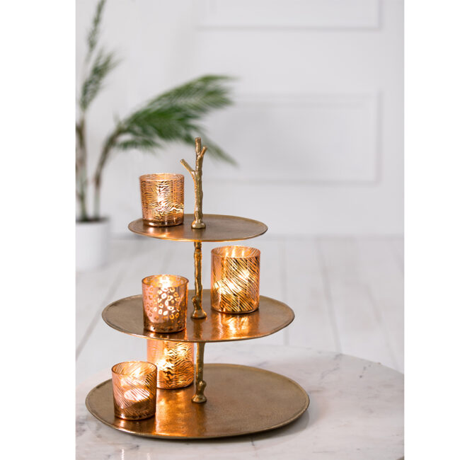 STAND 3 LAYER TRESA GOLD 35X31X45CM - Image 8