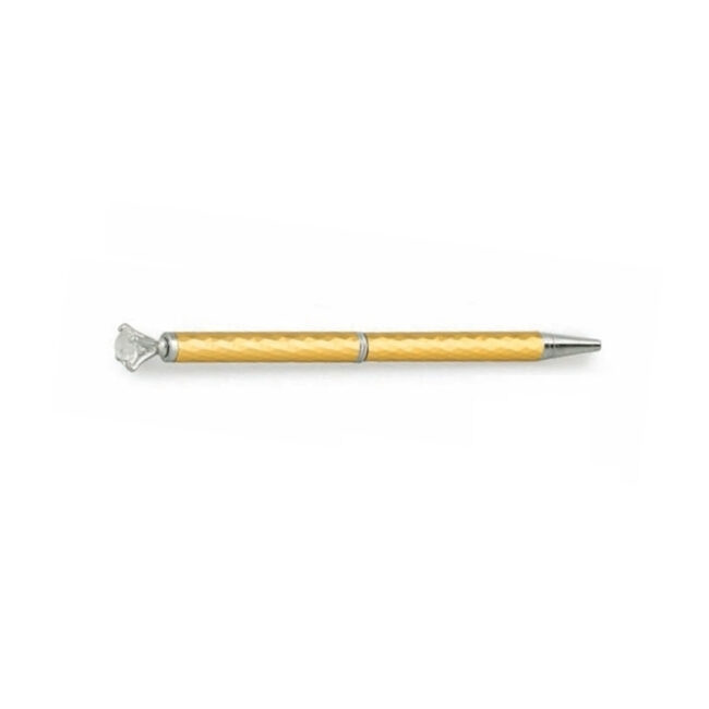 PENNA DORATA CON STRASS