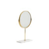 MIRROR ON BASE RIESCO MARBLE WHITE GOLD 24X9X40.5CM - Image 2