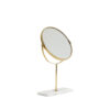 MIRROR ON BASE RIESCO MARBLE WHITE GOLD 24X9X40.5CM - Image 3
