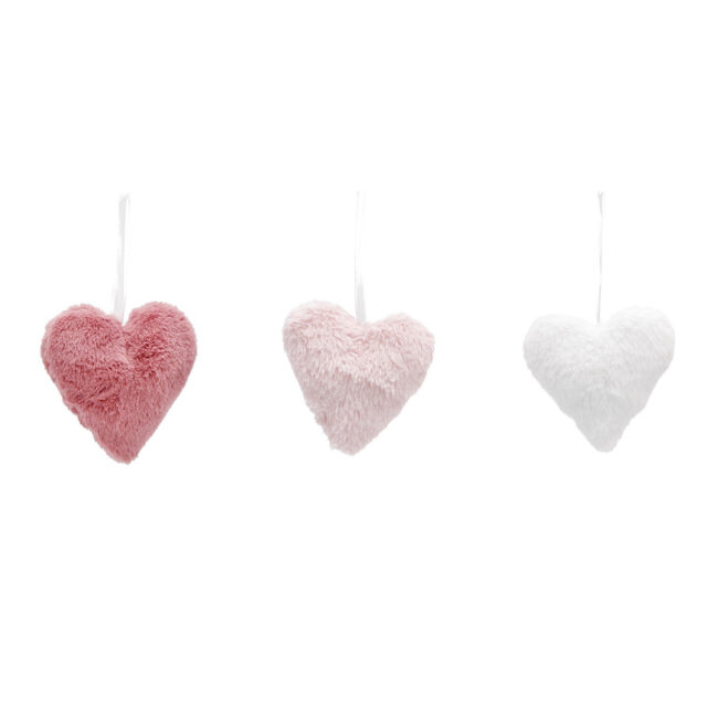 CHRISTMAS HEART DECORATION ASSORTED 12X5X13CM