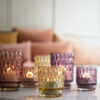 TEALIGHT GRACE GLASS OLD PINK 7X8CM - Image 2
