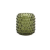 TEALIGHT PALET GLASS DARK OLIVE GREEN 8X8.5CM