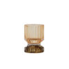 TEALIGHT PIP GLASS CARAMEL DARK BROWN 7X10CM
