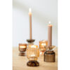 TEALIGHT PIP GLASS CARAMEL DARK BROWN 7X10CM - Image 2