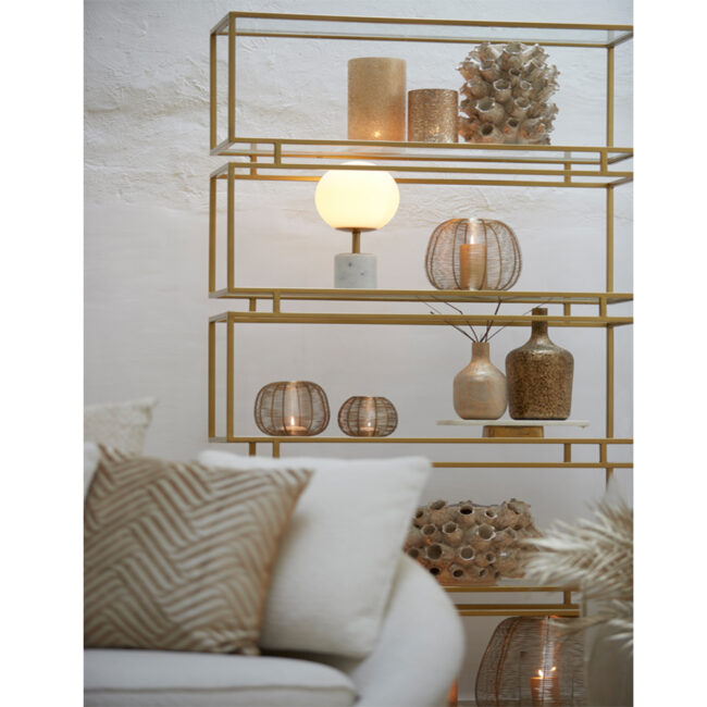 CANDLEHOLDER HURRICANE ODETO GOLD 18.5X15CM - Image 4